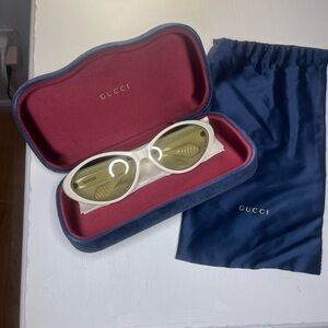Gucci Women's White Sunglasses